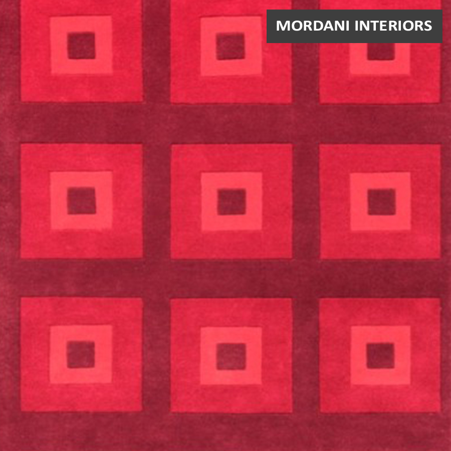 018-A Fantasy Red Check Carpet Rugs